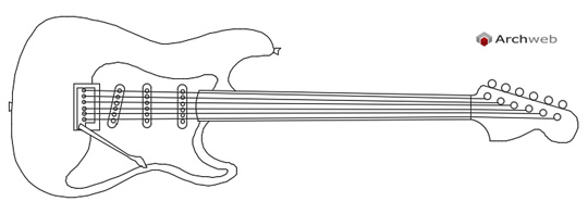 Chitarre Elettriche Electric Guitars Drawings